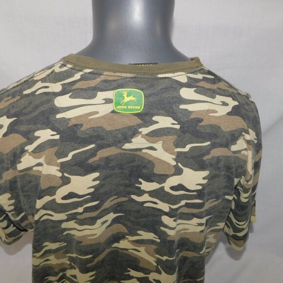 John Deere Ride a Horse Save a Tractor Mens XL Camo Short sleeve T Shirt - Picture 8 of 8